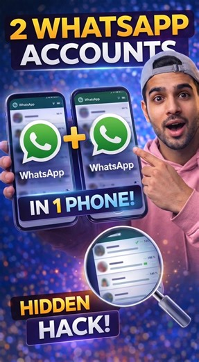 Ek Phone Me 2 WhatsApp Account Kaise Chalaye | Linked Device Trick 😱 #whatsapptips #login #shorts