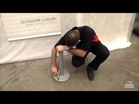 Shelta - Asta Cantilever Umbrella on ground Installation