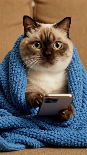 Cat using phone 🤯