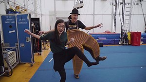 What's it like being in a circus? Multimedia journalist Kimberly Jow tries out flying bicycle stunts, bounces on a trampoline and speaks to crew members of Cirque du Soleil's Kurios - Cabinet of Curiosities in Sendai to find out more. http://str.sg/oC4p | The Straits Times