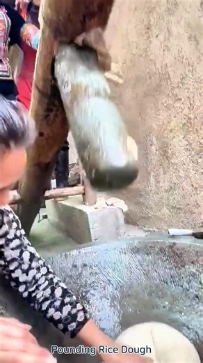 Pounding Rice Dough