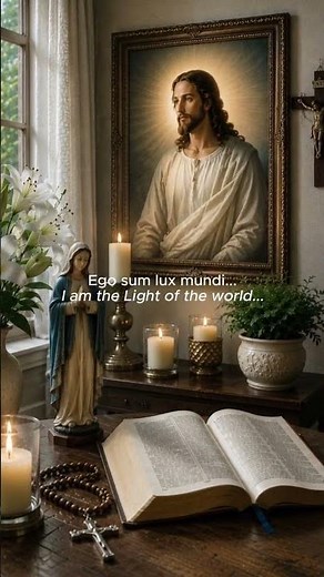 30 Second Prayer with Christ Before Sleep ✨ Light of the World Gregorian Chant (John 8:12) #jesus