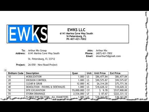 Bid Proposals Part 2 - Word Proposal Forms