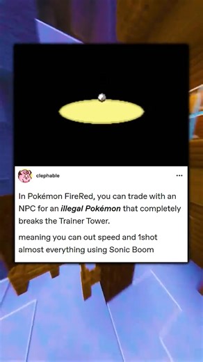 1M views · 3.8K reactions | In Pokémon FireRed, you can trade with an NPC for an illegal Pokémon that completely breaks the Trainer Tower. #pokemon #pokemonfacts #pokemonnews #pokemonfirered | Anime Facts | Facebook