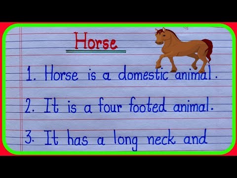 horse essay | horse essay in english | horse essay in english 10 lines | essay writing in english