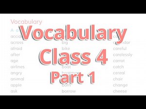 Class 4 English | Vocabulary - শব্দভান্ডার | Part-1