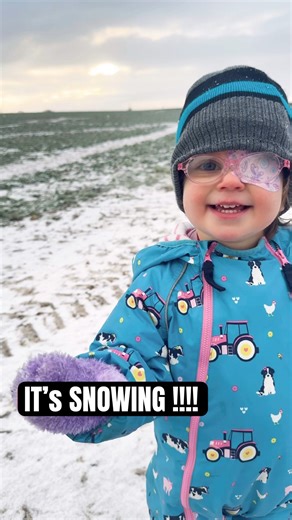 Cute Toddlers first snow day #shorts