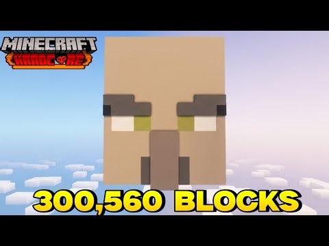 I Built a GIANT PILLAGER HEAD in Minecraft Hardcore!