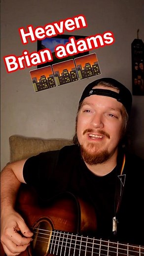 Heaven - Brian Adams (cover) ✨️🌆 #music #80smusic #nostalgia #guitar #vocals #brianadams #singer