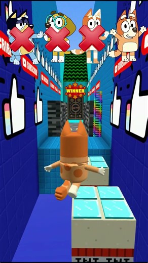 Who’s The Best 🤔4 (Ohio Challenge 😱) Bluey 💙😰 #shorts #minecraft #roblox