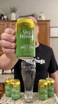 Chugging Yes Honey Sweet Apple Soda! #shorts