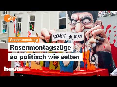 heute 19:00 Uhr vom 16.02.2026 Politischer Rosenmontag, Rentendebatte, Israels Siedlungspolitik