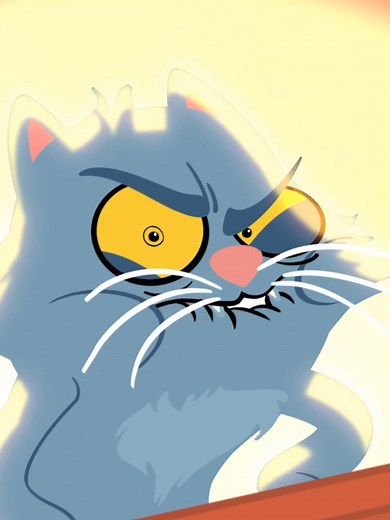 Cat Animation Featuring Unique Meowing Sounds