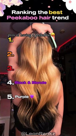 ranking the best peekaboo hair trends! (part 2) 💇‍♀️✨ #shorts #haircolor #transformation