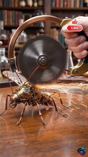 Giant Saw vs. Mechanical Steampunk Insect! ⚙️🪚