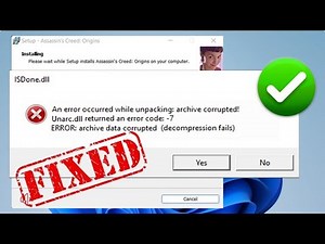 Fix an error occurred when unpacking unarc.dll returned an error code 1 error archive data corrupted