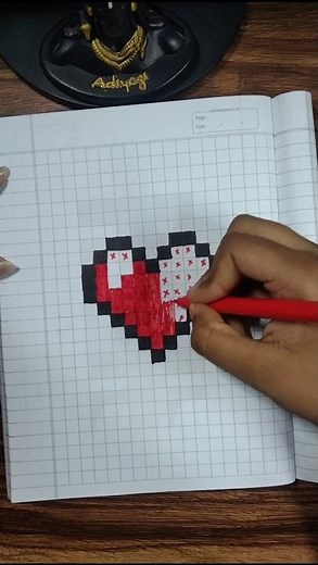 Easy 3D Heart Drawing 💖 #Shorts