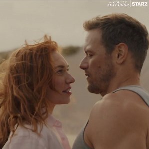1.3M views · 2.9K reactions | We’d borrow a cup of sugar every day if these were our neighbors. Sam Heughan, Eleanor Tomlinson, Jessica De Gouw, and Alfred Enoch star in The Couple Next Door, this winter on STARZ. | STARZ | Facebook