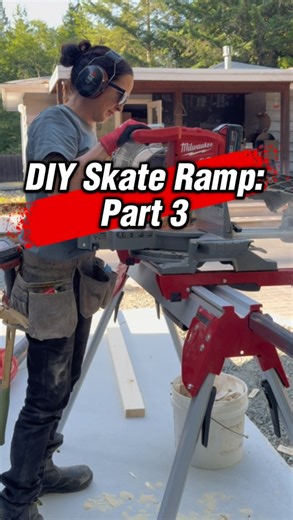 Mary-Anne Bowcott on Instagram: "DIY Skate Ramp Part 3! Trying to figure out the transition from the measurements I took at Woodward when I was there in May. I thought it was an 8’ transition (the radius of the ramp), but it turns out it’s a 6.5’. Lots more work left to do yet but it’s coming together! * * @milwaukeetool #MilwaukeeTool #NothingButHeavyDuty #diy #skateramp #skateramps #diyskateramp #skater @dickies #dickies #squijig @squi.jig"