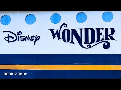 Disney Wonder Deck 7 Tour | Disney Cruise Line | POV Walking the Ship | 4K