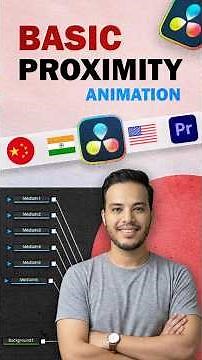 Basic PROXIMITY ANIMATION in DaVinci Resolve (Fusion Tutorial) #davinciresolve