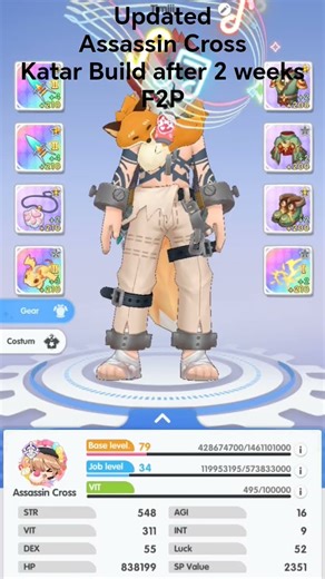 Updated Assassin Cross Katar Build after 2 weeks F2P #ragnarokbacktoglory