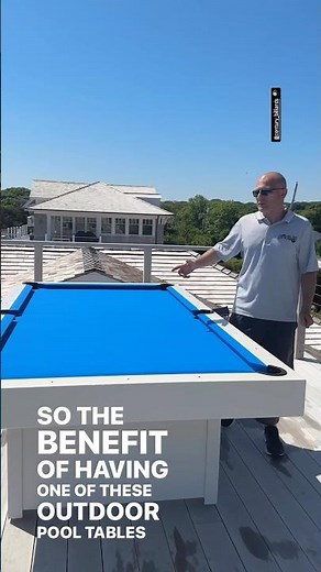 Outdoor Pool Tables will hold up to the most brutal weather. We laugh at spills in the rain 😂💦