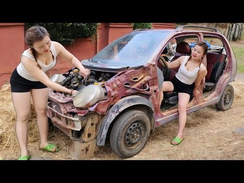 Girl Tries Restarting a Car With Engine She Get It on the Road?