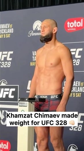 Khamzat Chimaev made weight for UFC 328 👊🏻