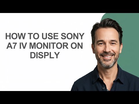 How to Use Sony A7 Iv Monitor on Disply - KevinHowTo