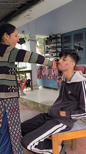 mummy ke sath Holi 😂 #comedy#funny #entertainment #hrkundan