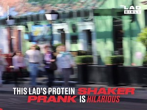 Who knew an innocent protein shaker could look so, so wrong? 🤣 | LADbible