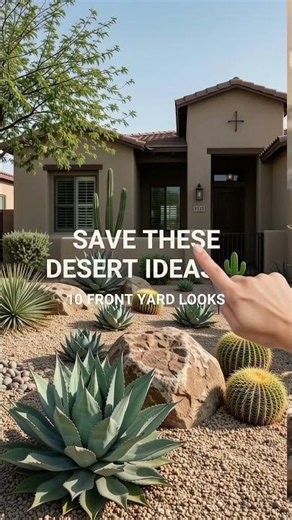 Desert front yard landscaping ideas #frontyardlandscaping