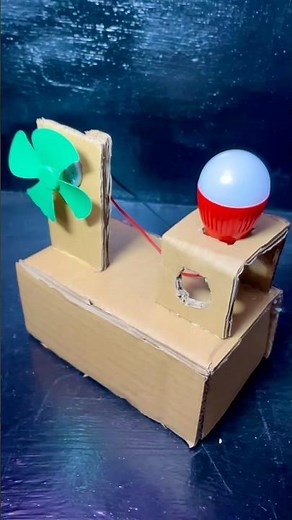 How to make a Wind Mill Science Project Working Model Using Cardboard Motor / Windmill Generator