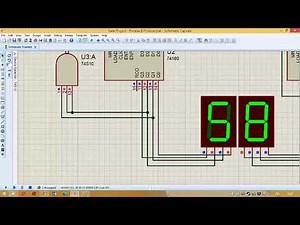 Reloj digital usando compuertas lógicas, PROTEUS 8 PROFESIONAL.