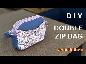 (ASMR) DIY Double Zipper Bag - Free Pattern and Tutorial by Miko Craft