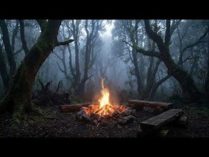 Crackling Campfire in the Forest 🌙 FULL HD Loop for Calm, Sleep & Meditation