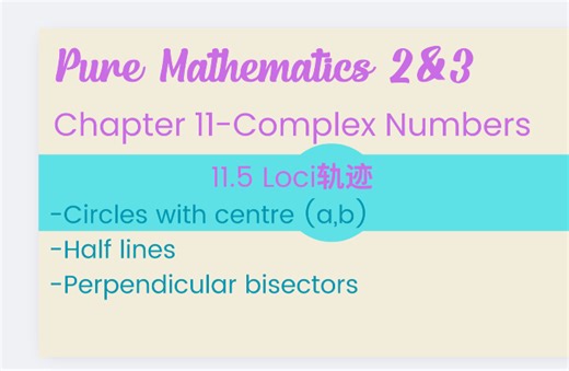 A level-P3-Ch11 Complex numbers-【11.5-Loci】