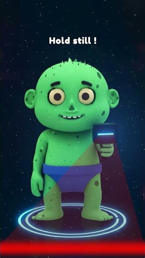 When Baby Zombie Scans You 😂 #shorts #funny #zombie