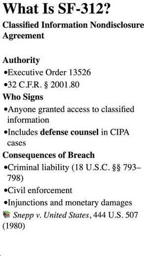 How National Security Restricts Your Lawyer and Defense (56 Sec Law Breakdown) #shorts #crime