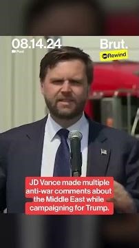 JD Vance made anti-war comments while campaigning for Trump.