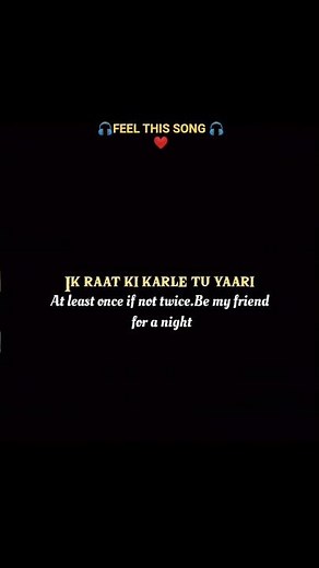 Ghungroo song lyrics in English translation on black background screen