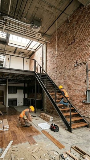Industrial Loft Build: Raw Space to Luxury in One Timelapse 🧱🔩 | Full Interior Construction