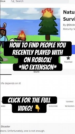How To FIND PEOPLE You Recently PLAYED WITH On Roblox! In 2026! *No Extension* #roblox #shorts