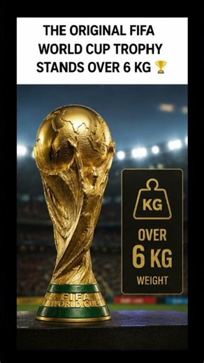 🏆 6kg of pure 18k gold. Designed by Silvio Gazzaniga. This is the World Cup trophy. ⚽