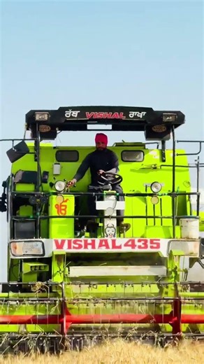 Vishal 435 Brisk Plus in Wheat Field | Vishal 435 Combine Harvester Working Video 2026