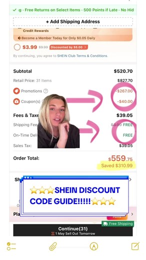 SHEIN discount code list to save the most on your next shein order you place how to stack multiple coupon codes on one order ! January & February 2026 #shein #sheinhaul #sheincares #sheingals #sheinoutfits