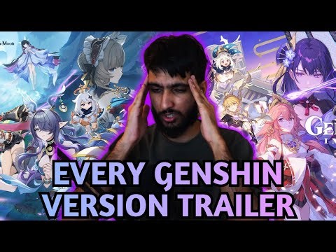 REACTING to EVERY Genshin Impact VERSION Trailer (Part 1)
