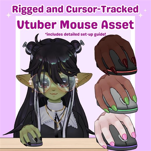Customizable Vtuber Mouse Asset: Cursor Tracking, Clicking Animation (PDF Set up Guide Included) - Etsy