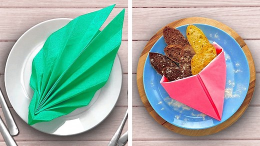 Cute ways to fold your napkins for a party: | 5-Minute Crafts Men